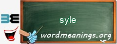WordMeaning blackboard for syle